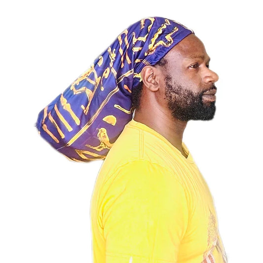 Royal Purple & Yellow Loc Cap