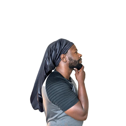 Solid Black - Extended Length Loc Cap