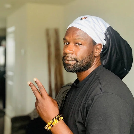 Black & White Loc Cap