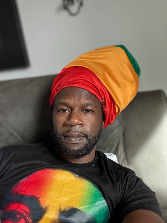 Red, Gold, & Green Loc Cap