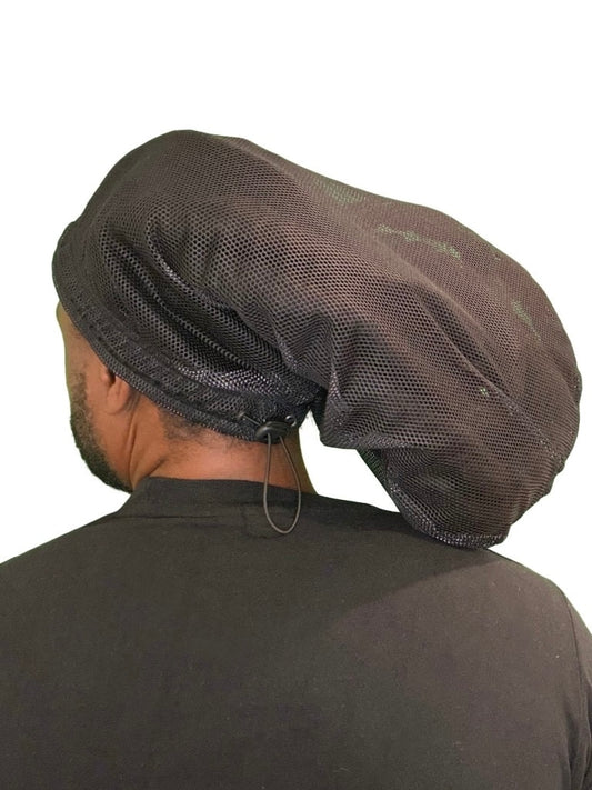 Black Mesh Loc Cap