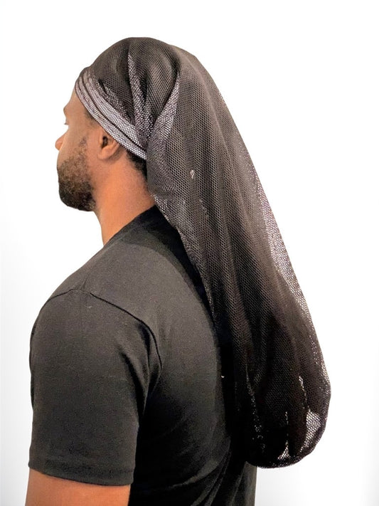 Black Mesh Loc Cap - Extended Length