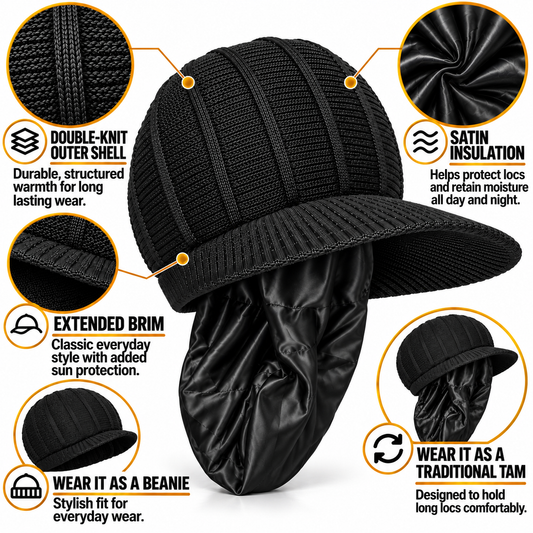 Black Insulated Beanie