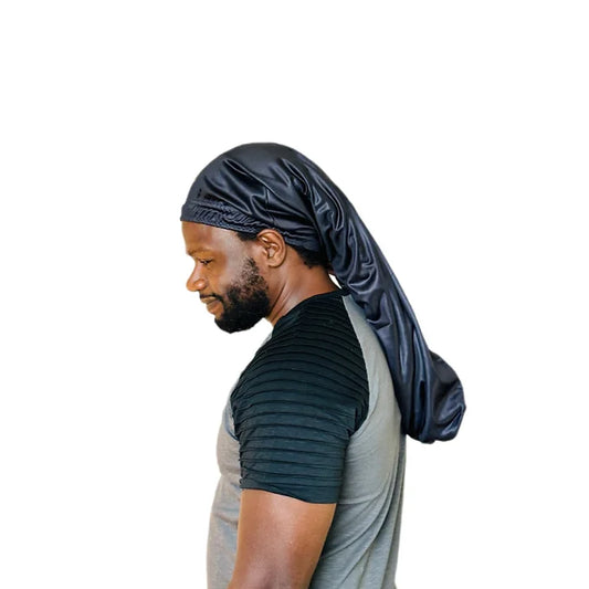 Solid Black - Extended Length Loc Cap