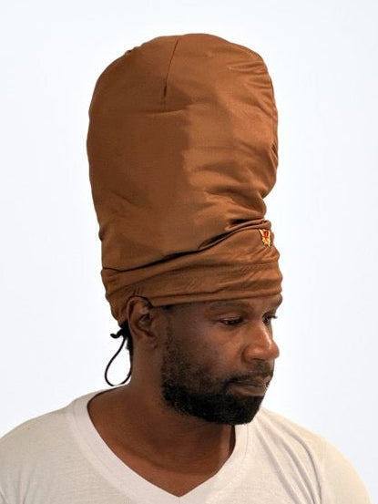Solid Brown Loc Cap