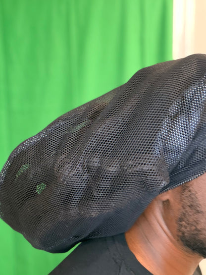 Black Mesh Loc Cap