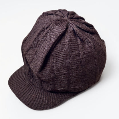Brown Satin Insulated Beanie