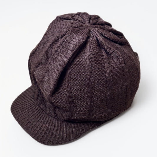 Brown Satin Insulated Beanie
