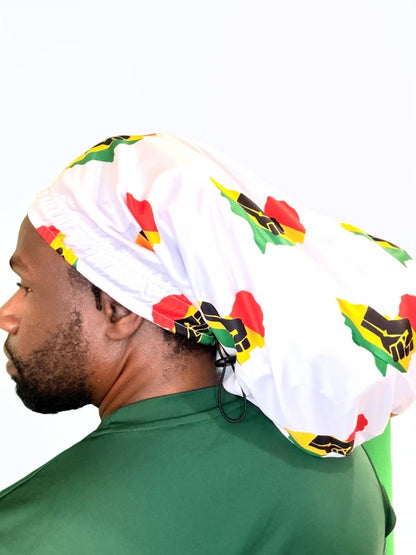 Black Fist Loc Cap / White