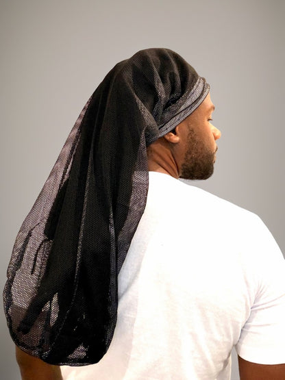 Black Mesh Loc Cap - Extended Length