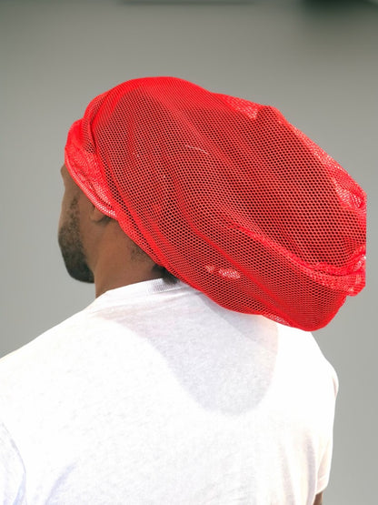 Red Mesh Loc Cap