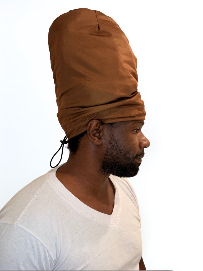 Solid Brown Loc Cap