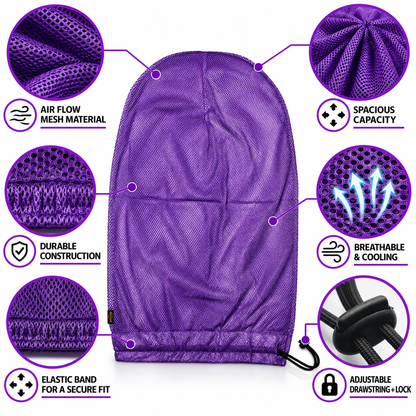Purple Mesh Loc Cap