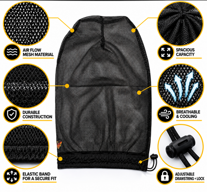 Black Mesh Loc Cap