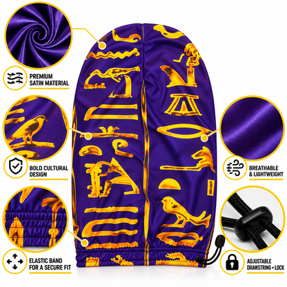 Royal Purple & Yellow Loc Cap