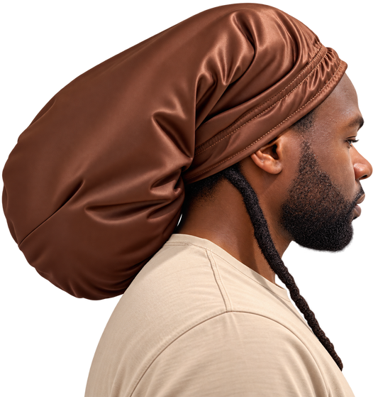 Solid Brown Loc Cap