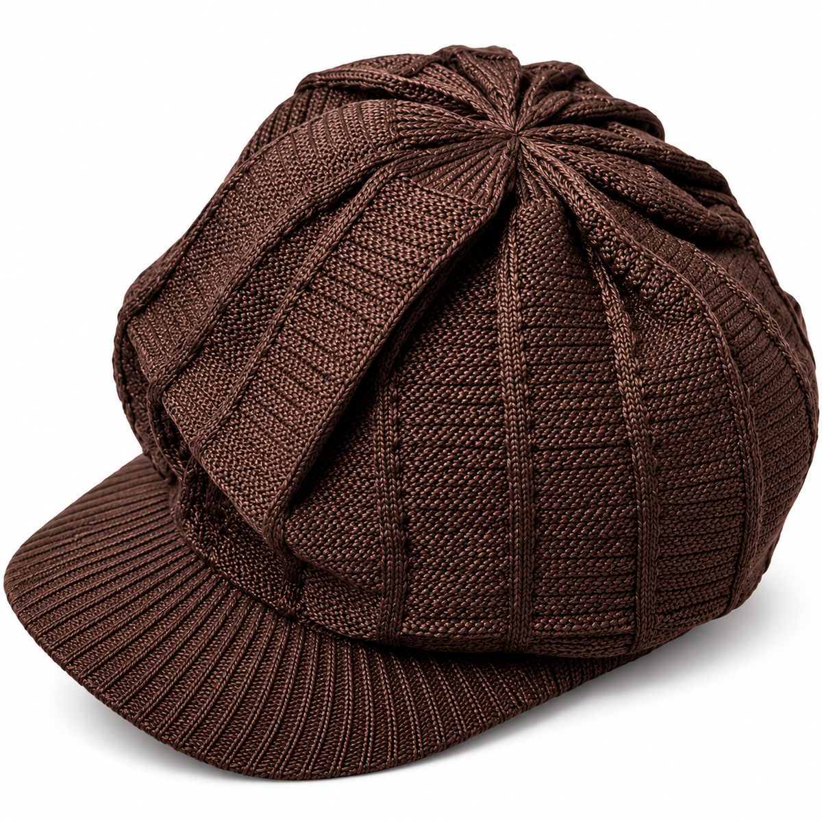 Brown Satin Insulated Beanie