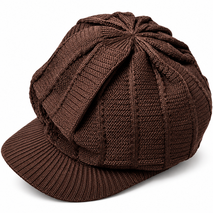 Brown Satin Insulated Beanie