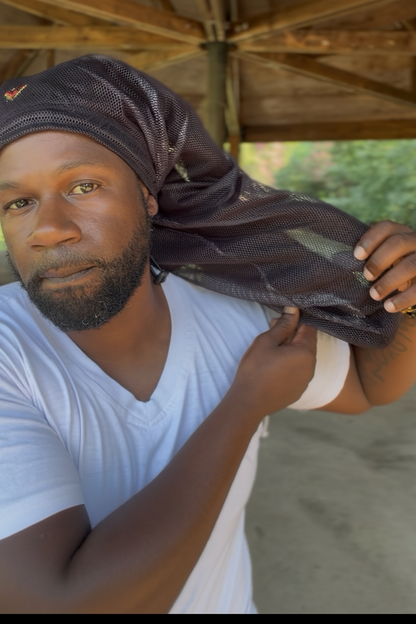 Black Mesh Loc Cap - Extended Length